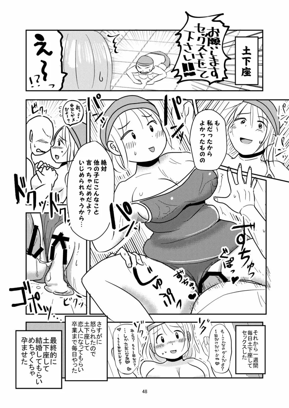 体がエロいモブ顔女子ってなんかむちゃくちゃエロいよね! ～体がエロいモブ顔女子合同本～ - page43