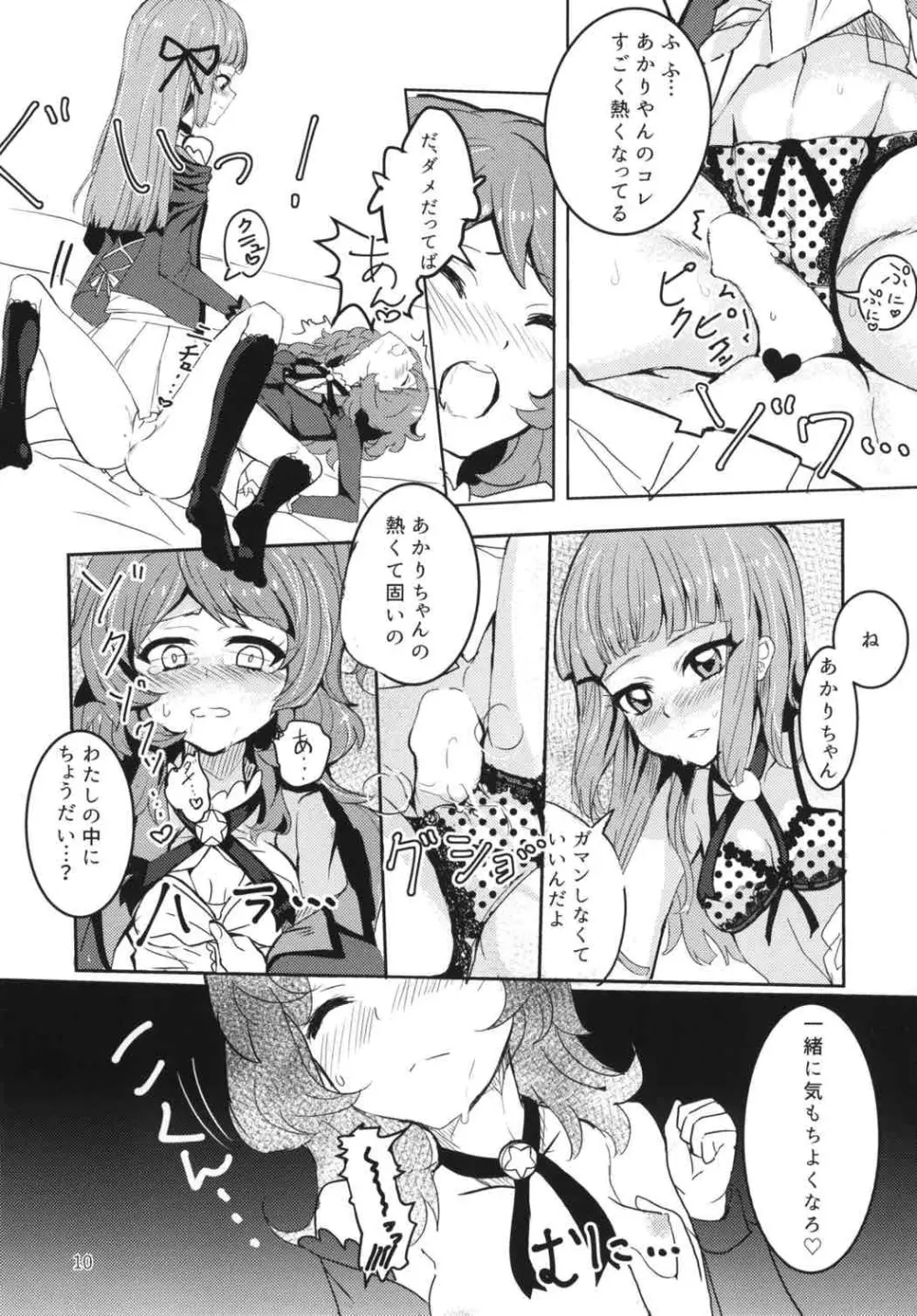 (ABnormal Comic Day!) [うごくな薬局θ (ababari)] ふた(な)りあそび (アイカツ!) - page9