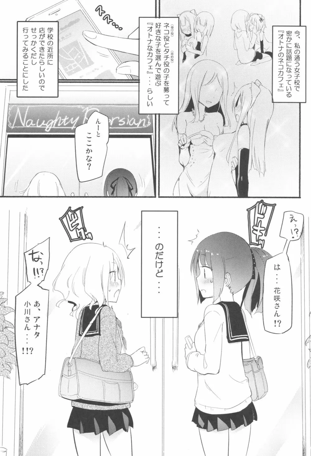 タチまっしぐら ～ネコ♀カフェ百合合同～ - page2