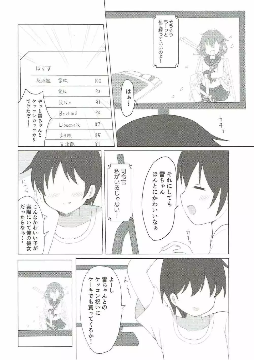 雷ちゃんとらぶらぶ新婚性活 - page3