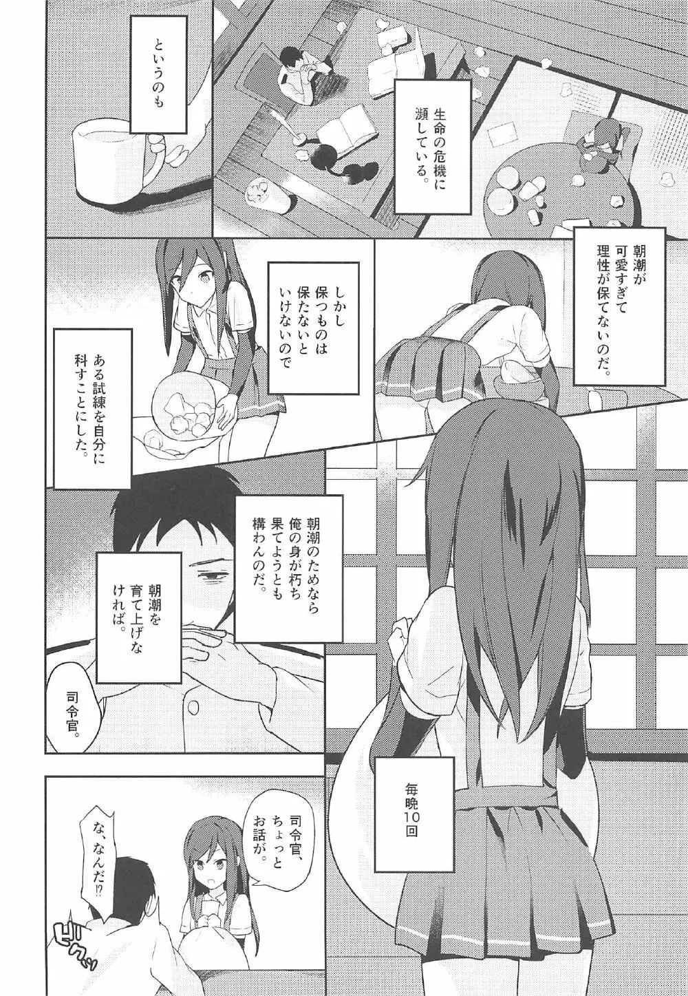 朝潮と初えっち - page3