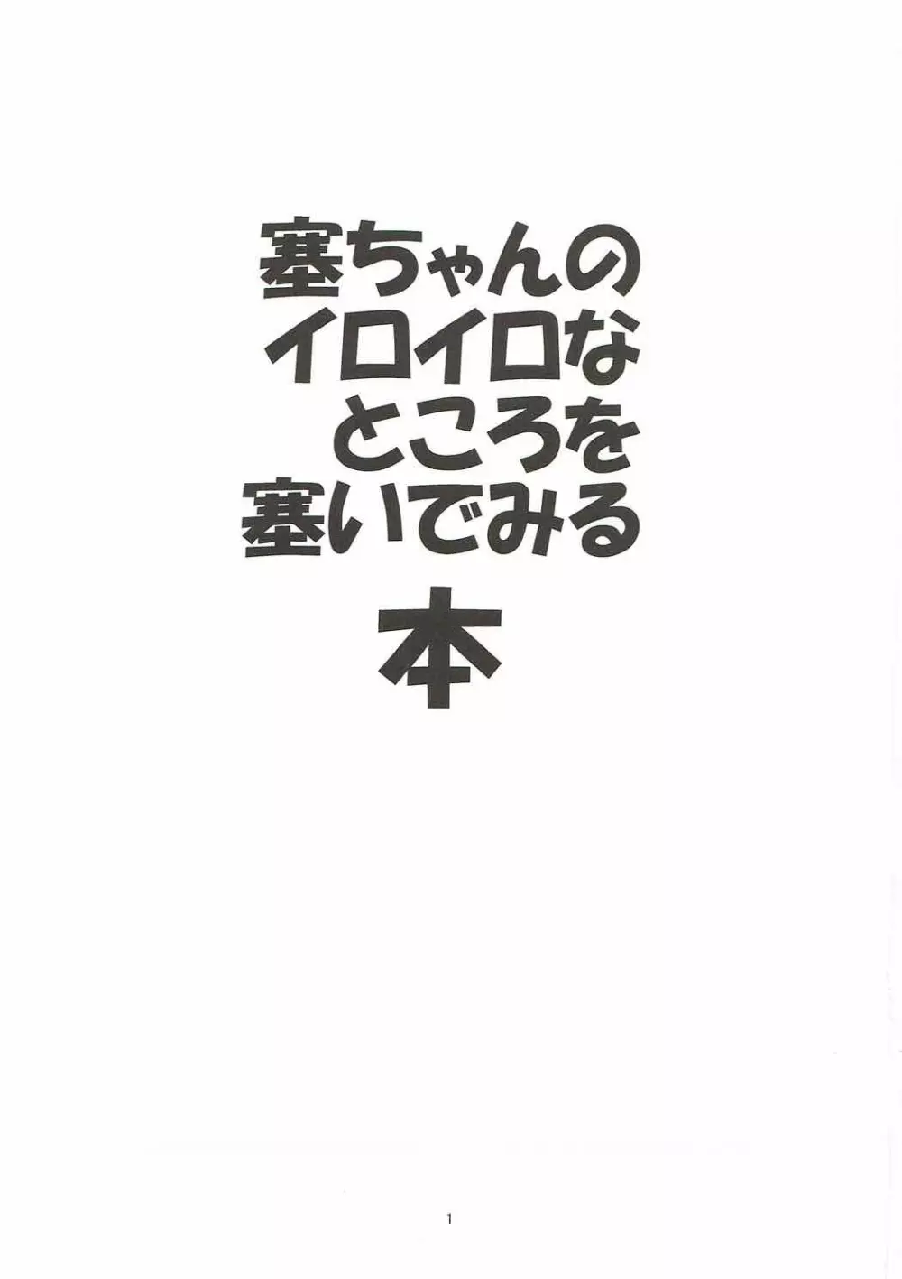 塞ちゃんのイロイロなところを塞いでみる本 - page2