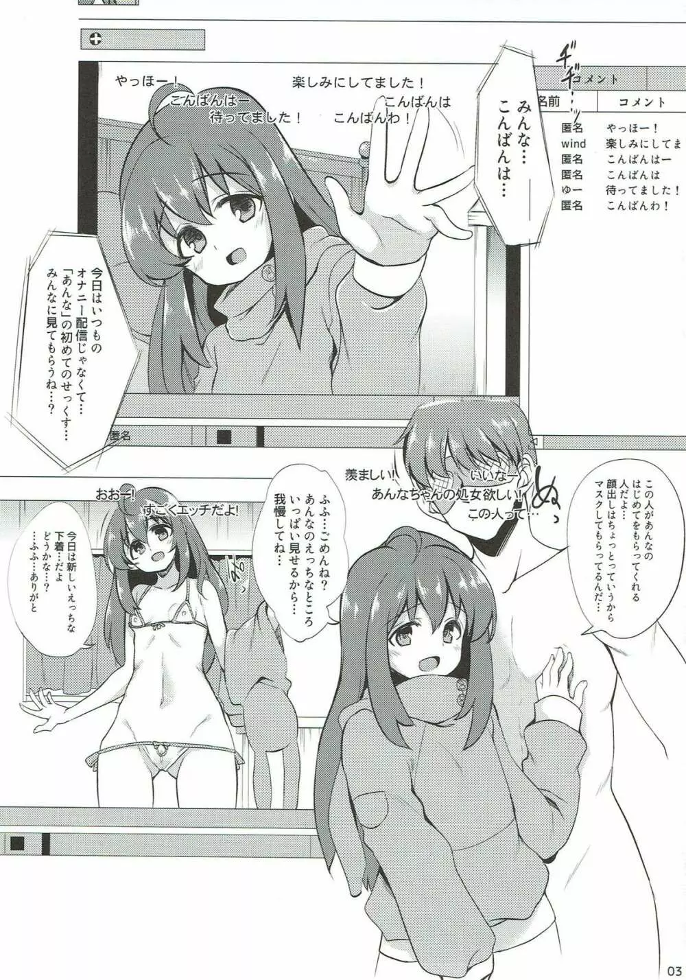 杏奈のはじめてのせっくす配信 - page2