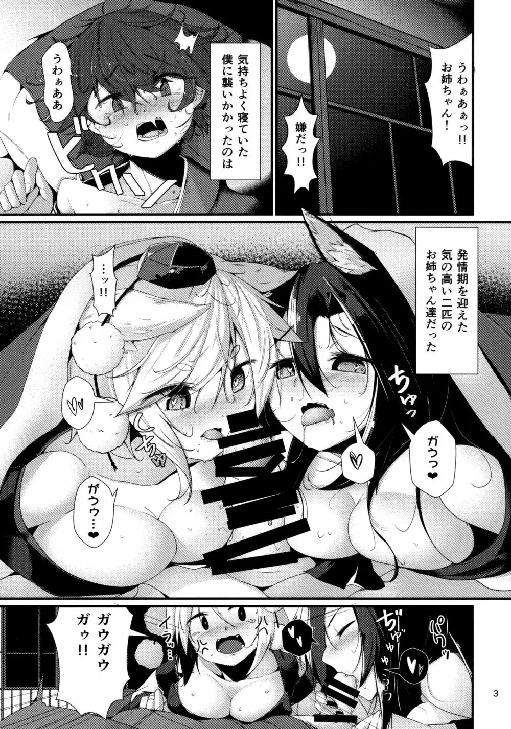 犬のお姉ちゃん達の発情 躾 - page2