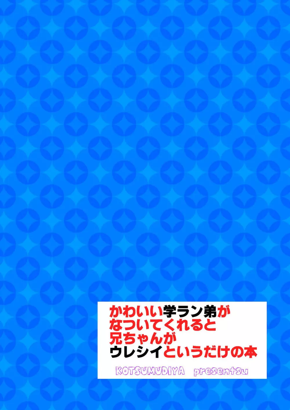 かわいい学ラン弟がなついてくれると兄ちゃんがウレシイというだけの本 - page17