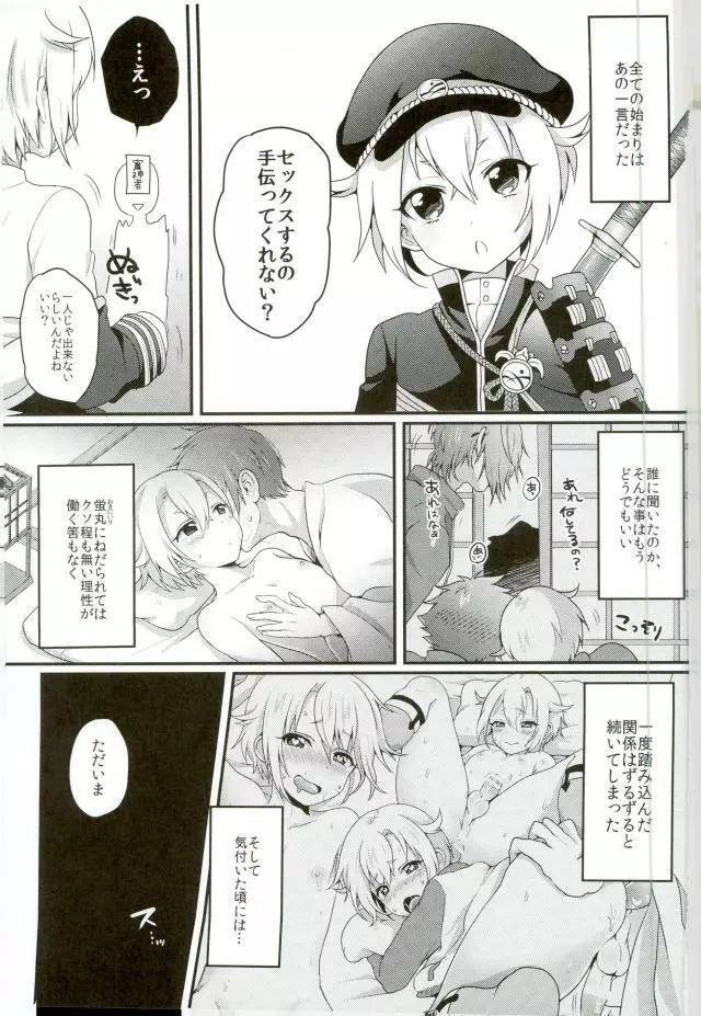 審神者と蛍丸のわんこプレイ本 - page2