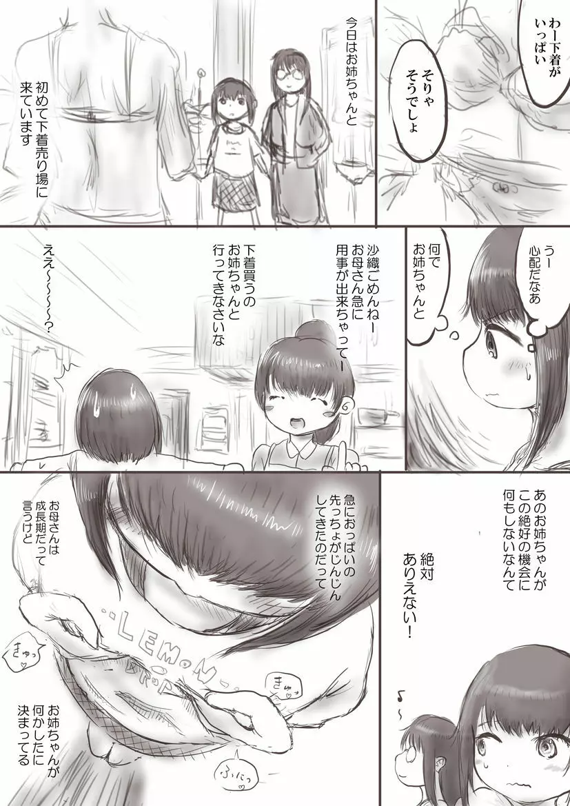 お姉ちゃんと沙織の初めてブラ - page2