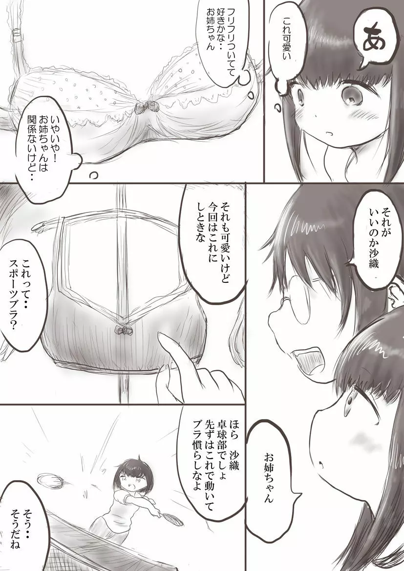 お姉ちゃんと沙織の初めてブラ - page3