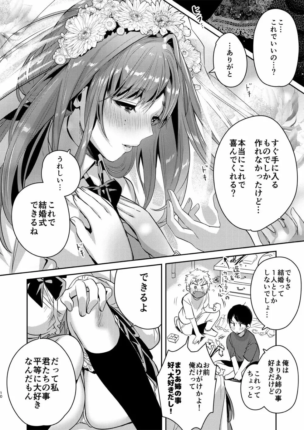 お姉ちゃん、君達の事しか愛せない - お嫁さんごっこ編 - page9