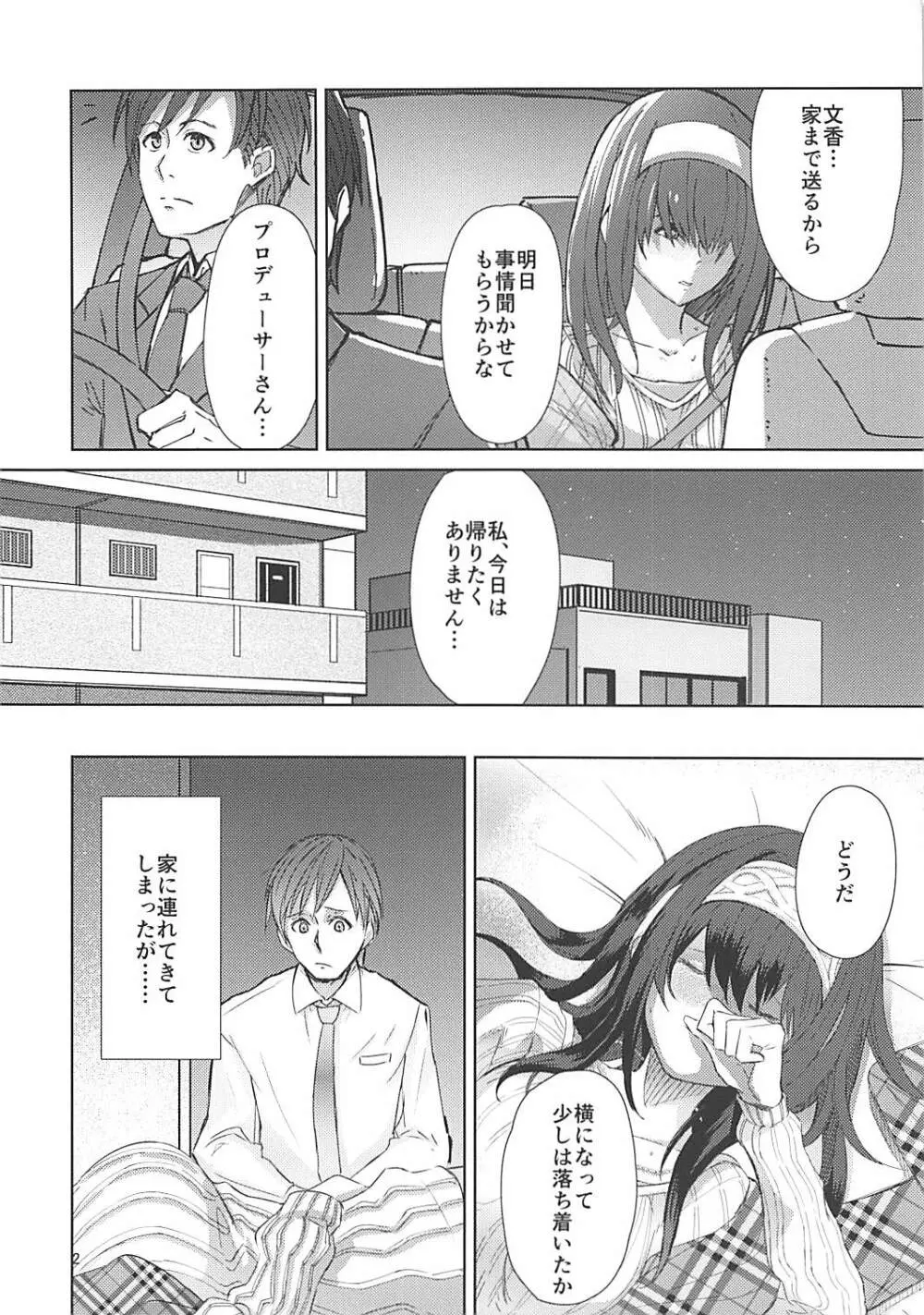 (C92) [お前はすっこんでろ (差し歯)] 酔った鷺沢文香(20歳)に手を出す本 (アイドルマスター シンデレラガールズ) - page3