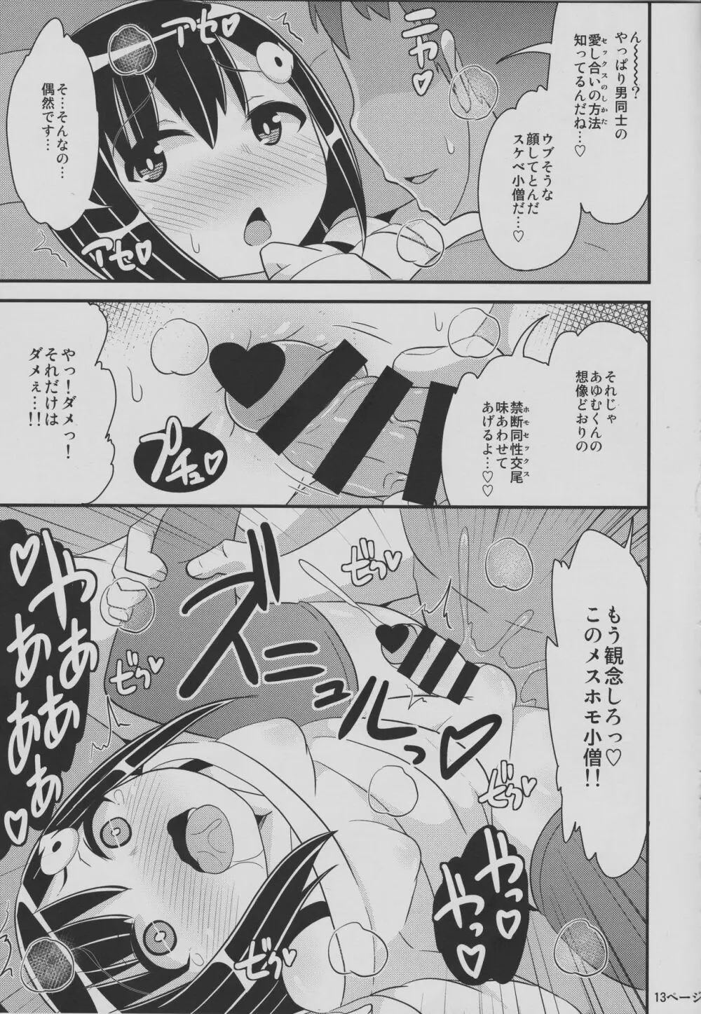 ナヨナヨ少年をホモセックス（コネコネ）で女（メス）にする本 - page12