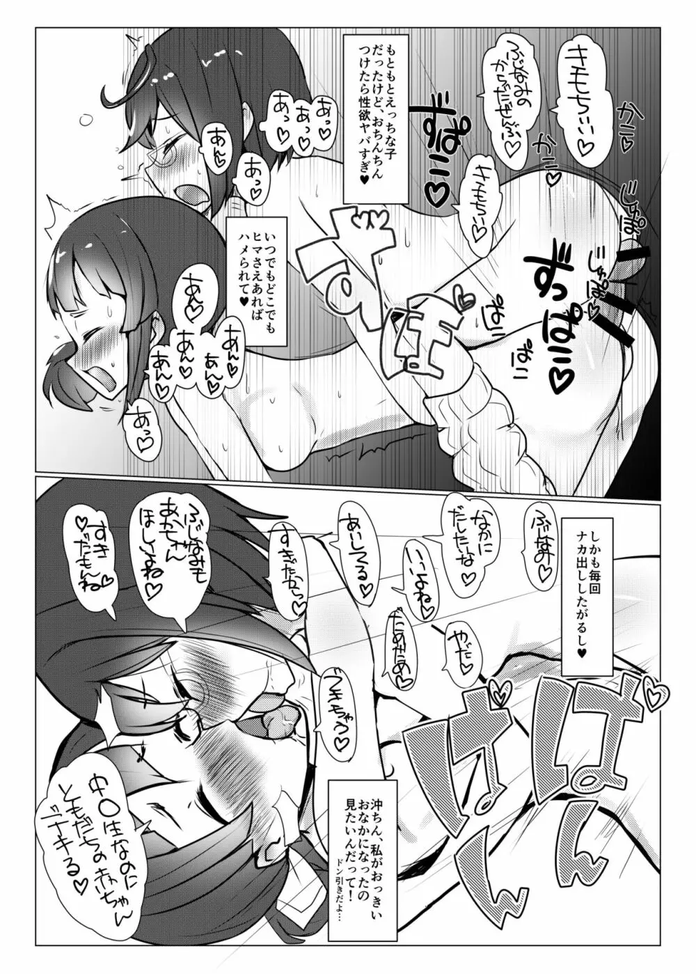 藤波ちゃんと沖ちんぽのふたなりれずほもこーび - page3