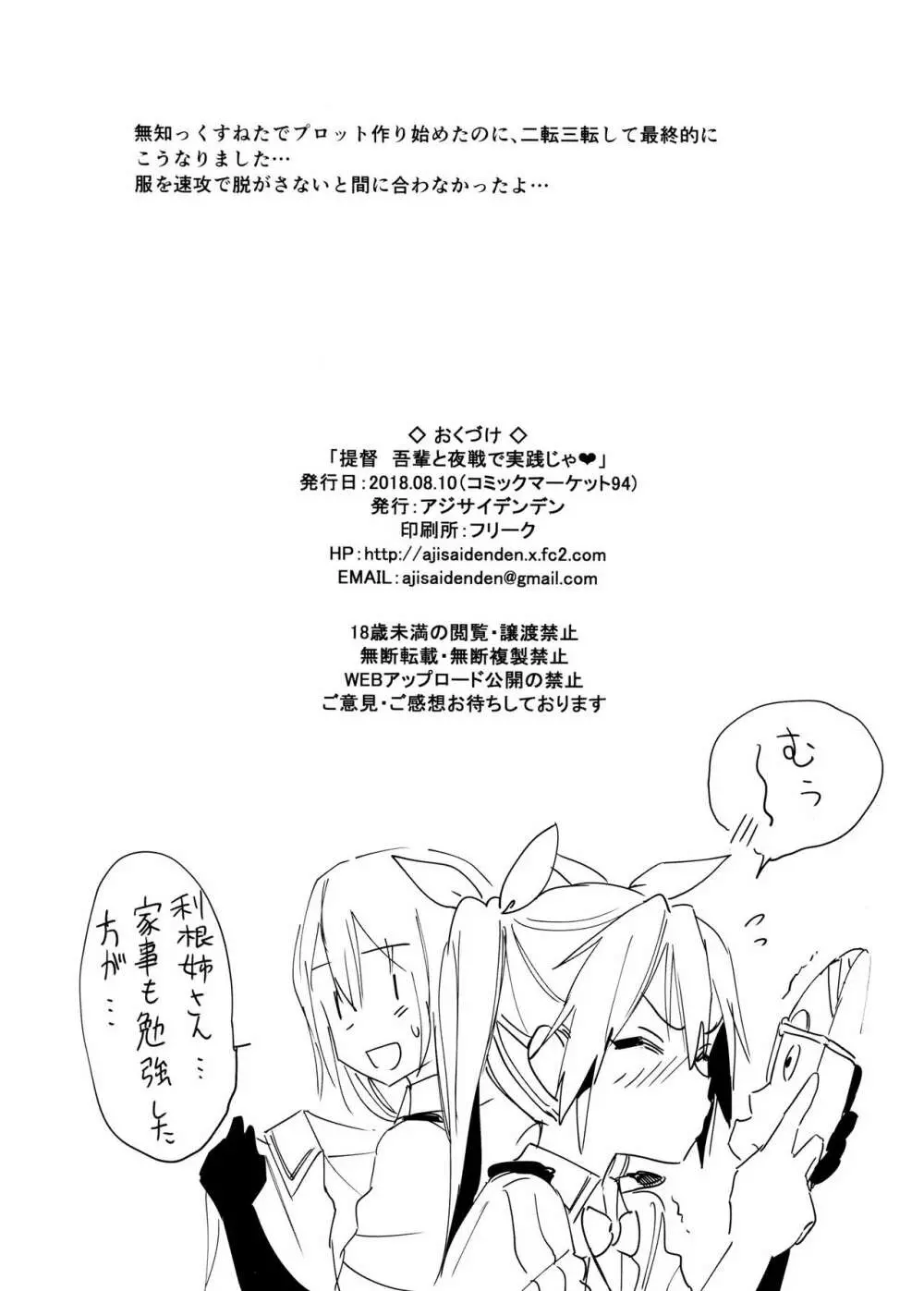 提督よ 吾輩と夜戦で実践じゃ - page32