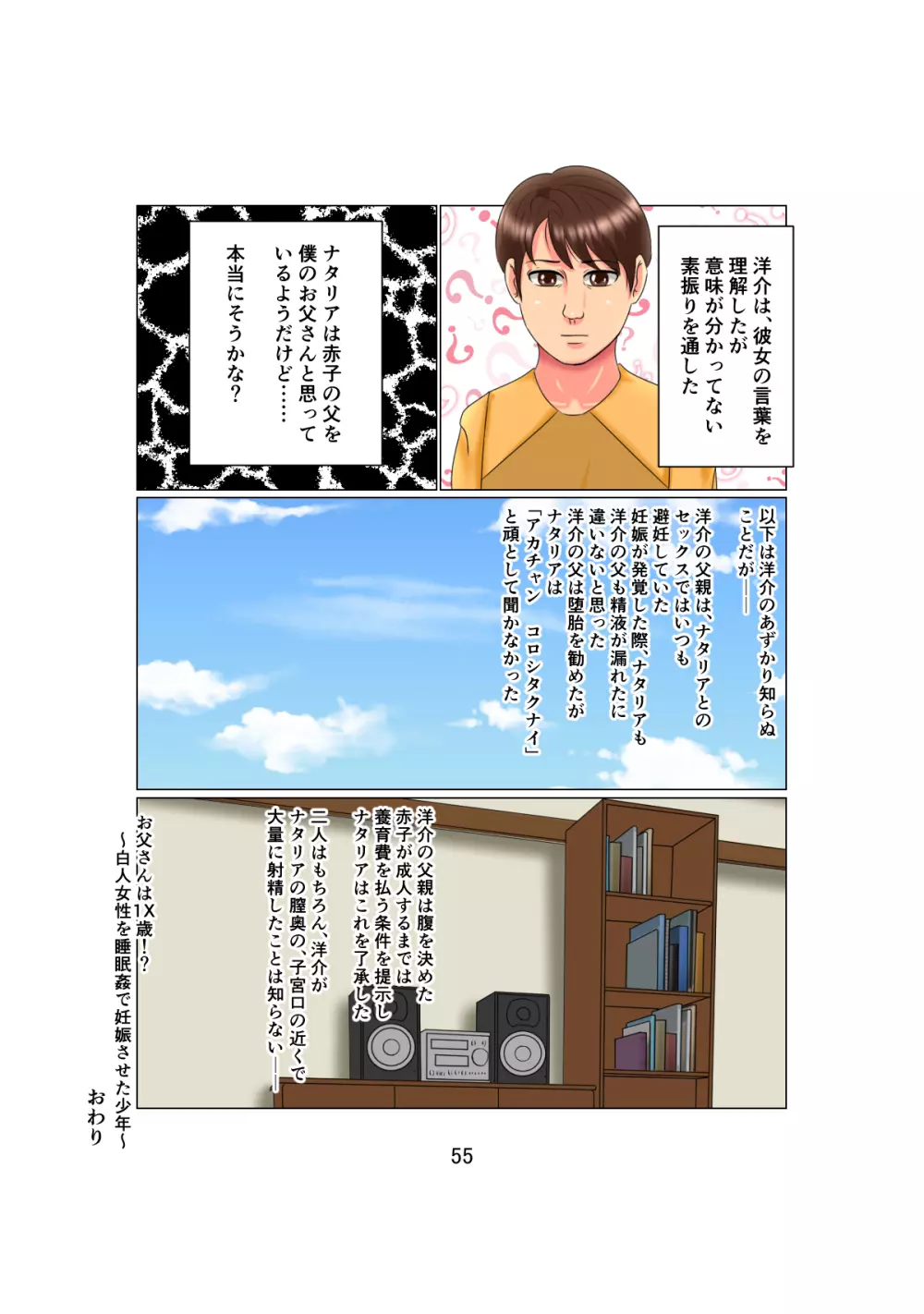 お父さんは1X歳!? Vol.2 ～白人女性を睡眠姦で妊娠させた少年～ - page55