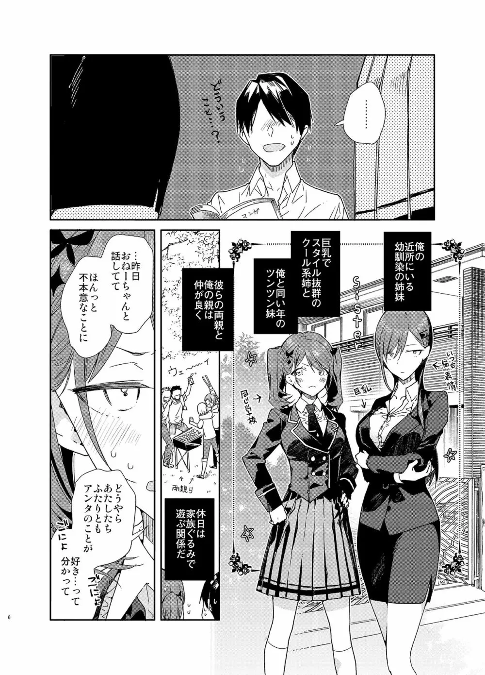 近所のツンツン妹と無表情姉に迫られえっち - page6