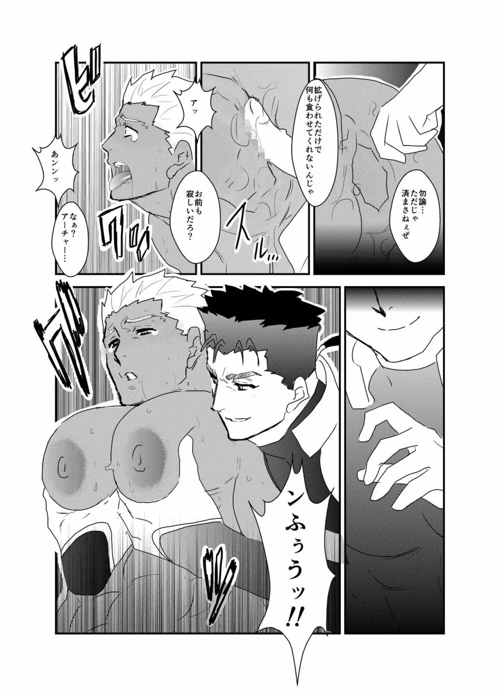 もしもにわかファンがキャラ愛だけで漫画を描いてみたら fate ランサー×アーチャー - page14