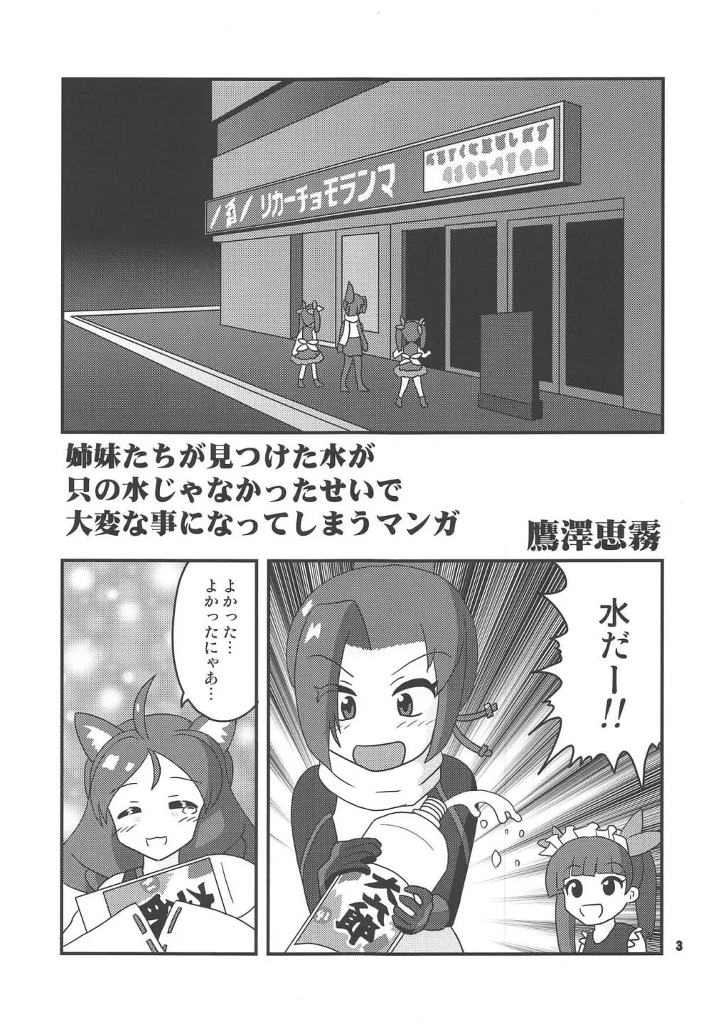 姉妹たちが見つけた水が只の水じゃなかったせいで大変な事になってしまう本 - page2