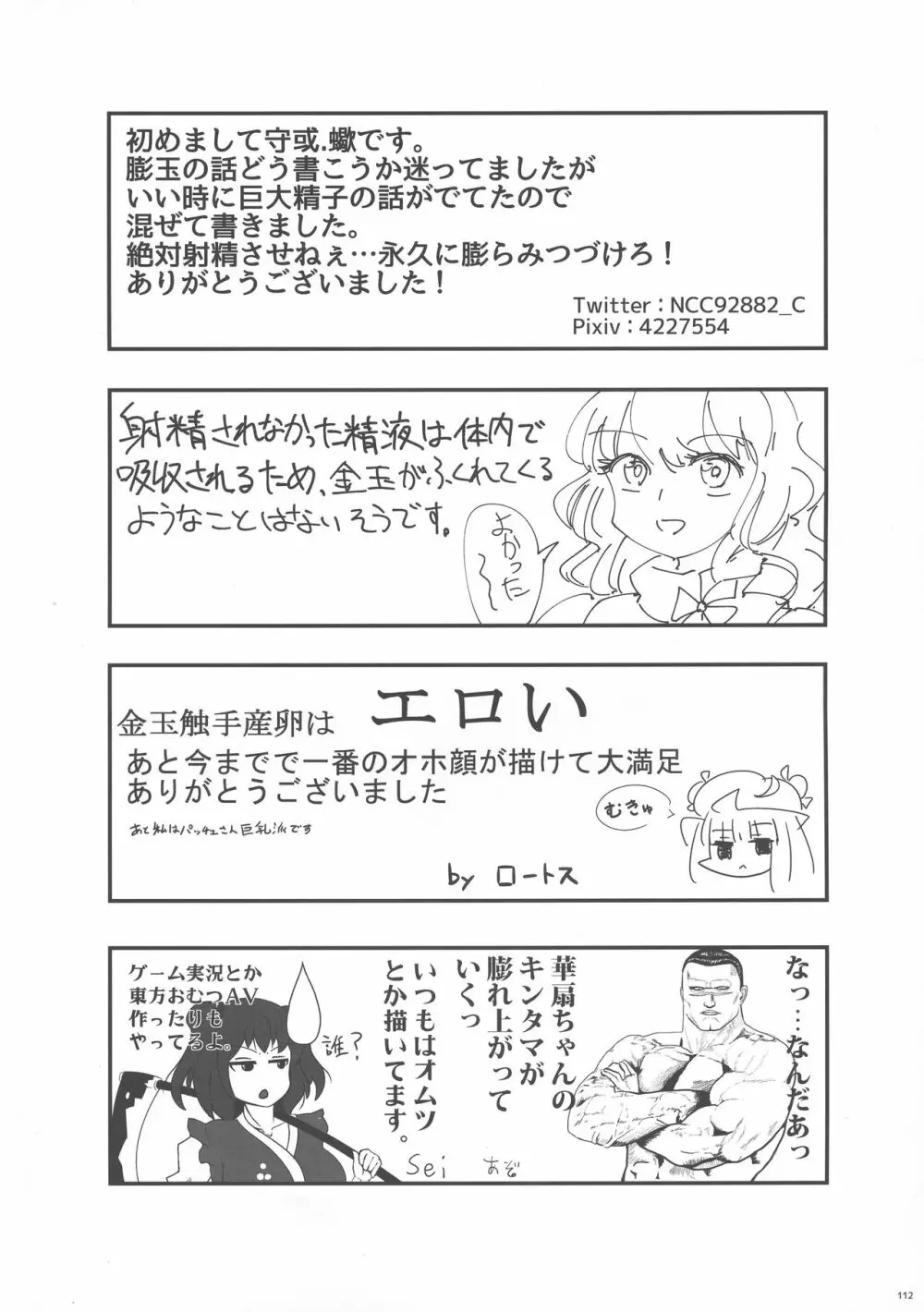 東方ふたなり膨玉合同誌 - page113