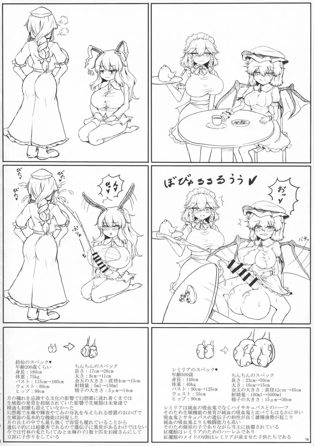 東方ふたなり膨玉合同誌 - page17