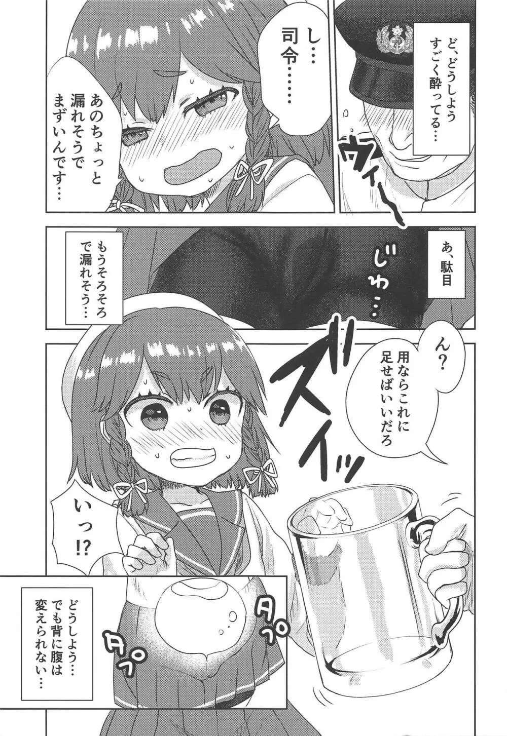 お酒が入っておトイレが近い択捉ちゃんにおしっこを強要する本 - page4