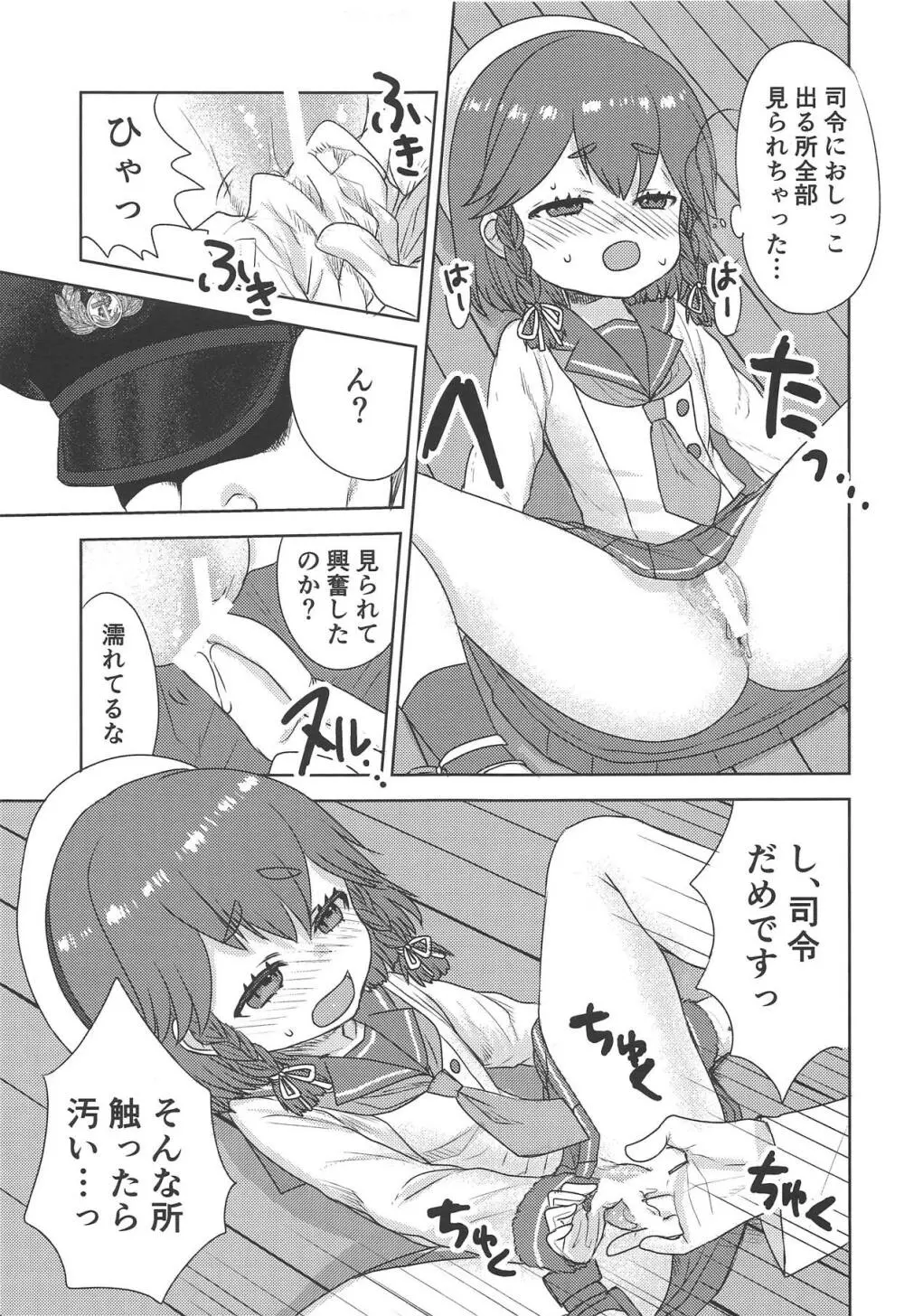 お酒が入っておトイレが近い択捉ちゃんにおしっこを強要する本 - page8