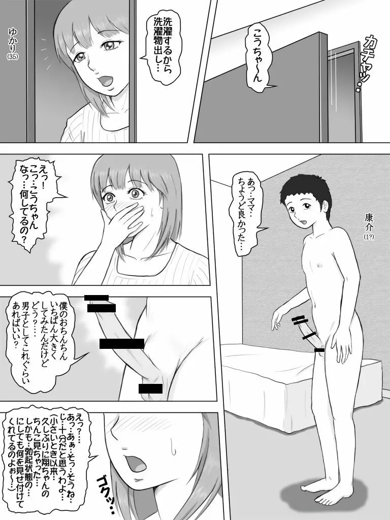 息子が勃起ち○こを見せ付けて誘惑してきた日 - page1