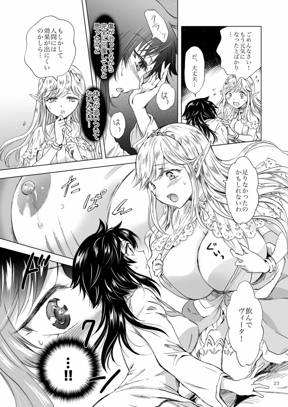 聖なる乳のエルフ姫 - page23