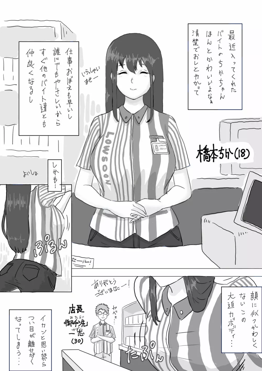 清楚系ビッチちかちゃんのアルバイト漫画 - page2