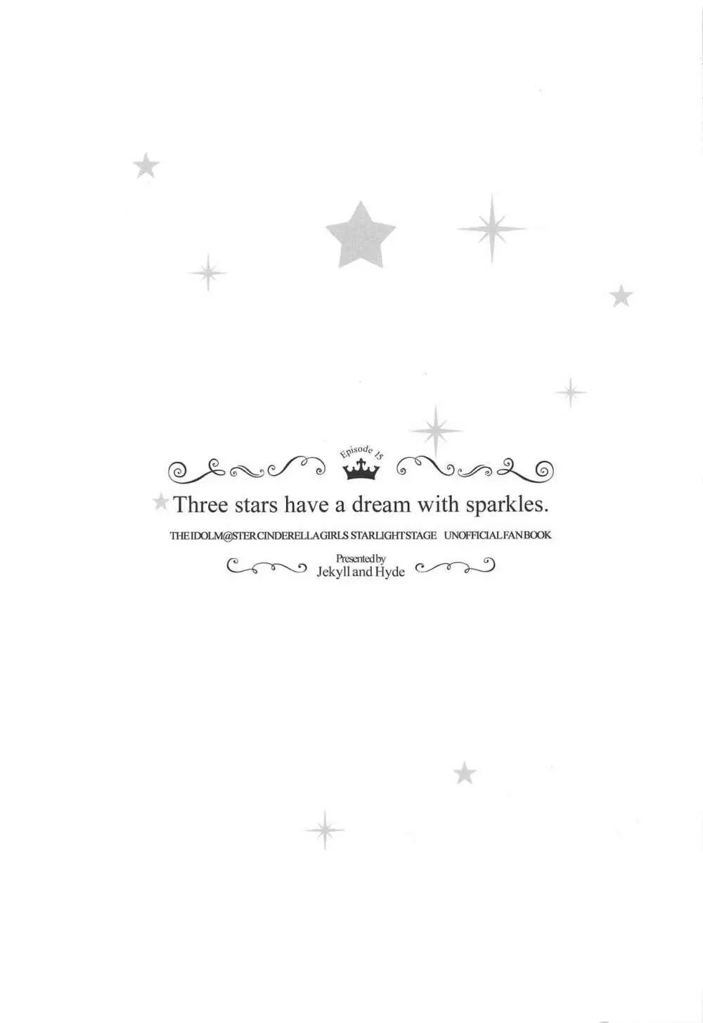 Three stars have a dream with sparkles. - page28