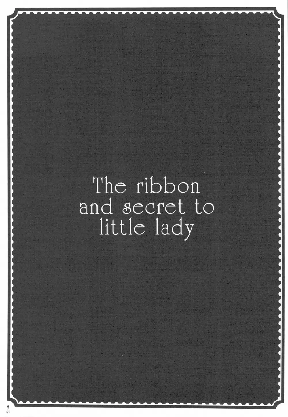 The ribbon and secret to little lady - page59