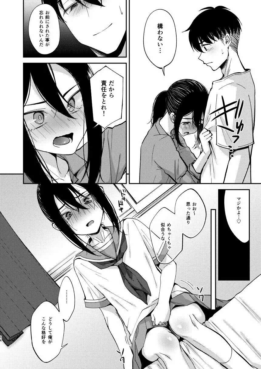 再会した幼馴染に雌の悦びを教えられた俺。 - page13