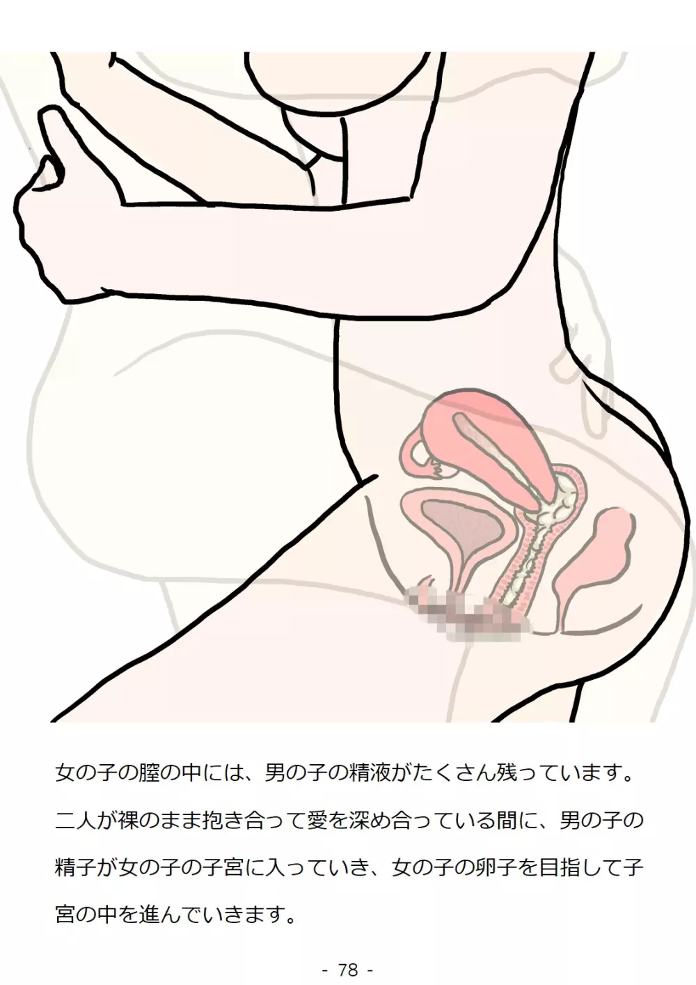 思春期の男の子のための性教育・同級生の女の子とセックスをして赤ちゃんを作るおはなし - page78