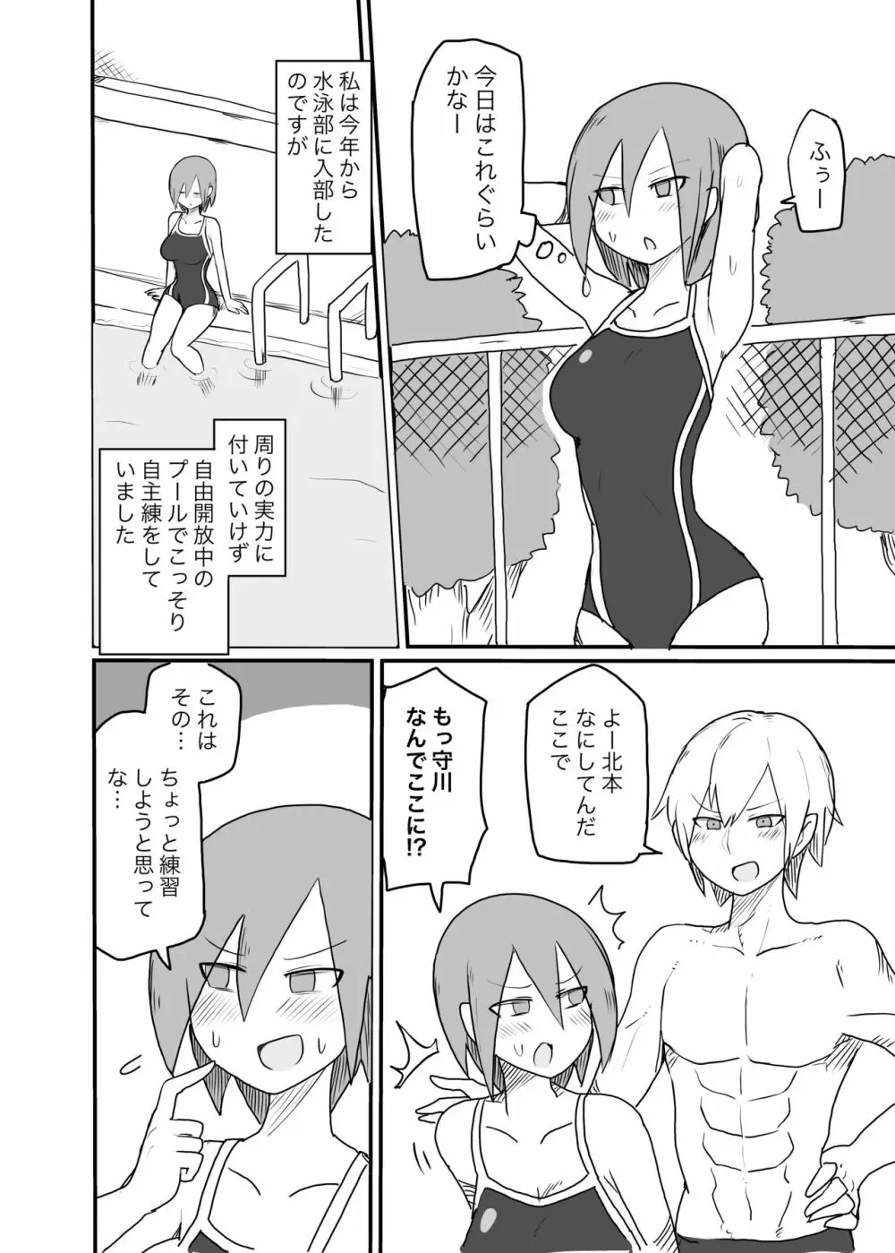 乳首開発されてしまう水泳部女の子 - page1