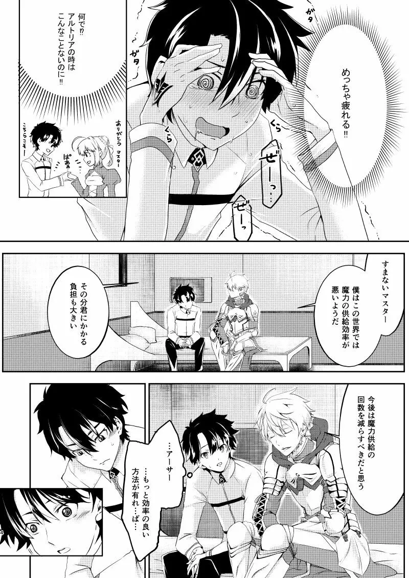 ウチデアの騎士王とマスター君がエッチな魔力供給する - page3