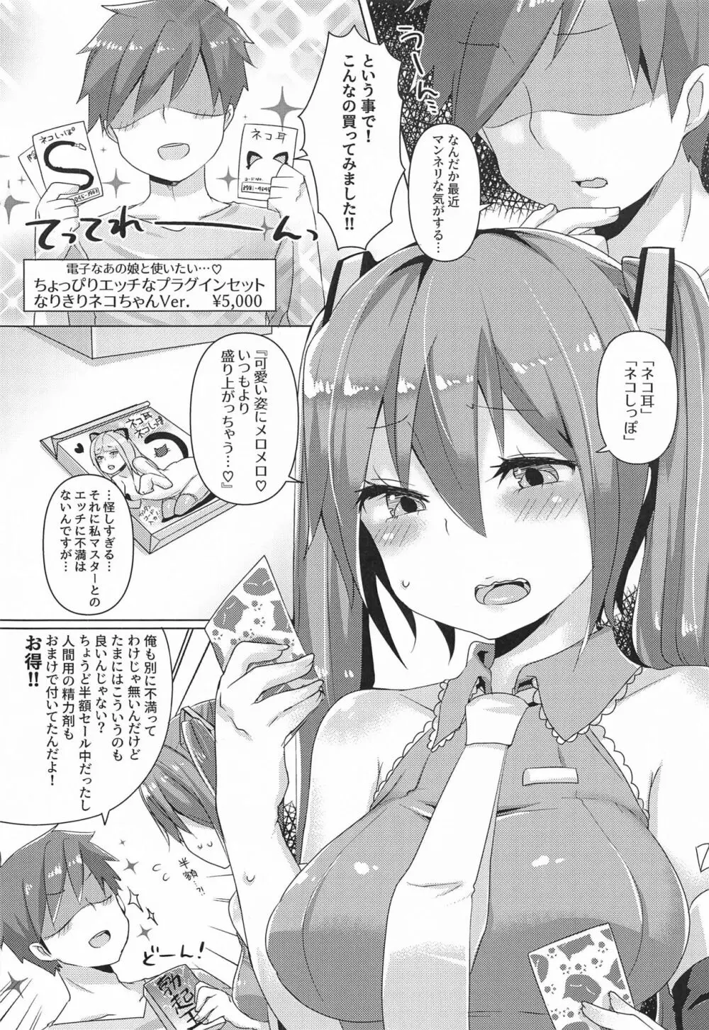 ミクちゃんに猫耳とかプラグインしてイチャイチャする本 - page3