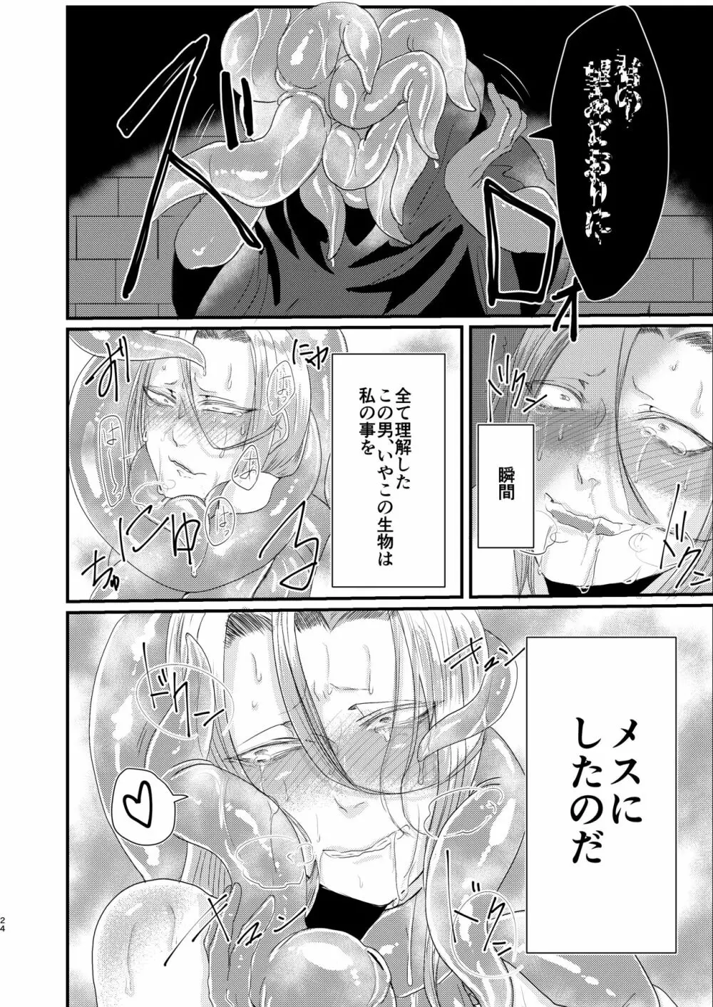 男魔導師が触手でめちゃくちゃにされる本 - page24