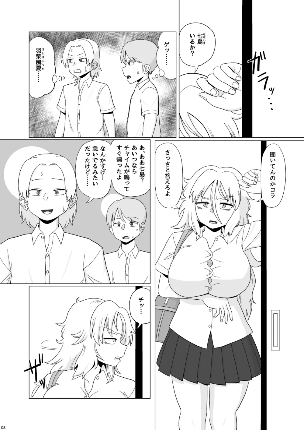 金髪爆乳ヤンキーが後ろからガンガン犯される本 - page8