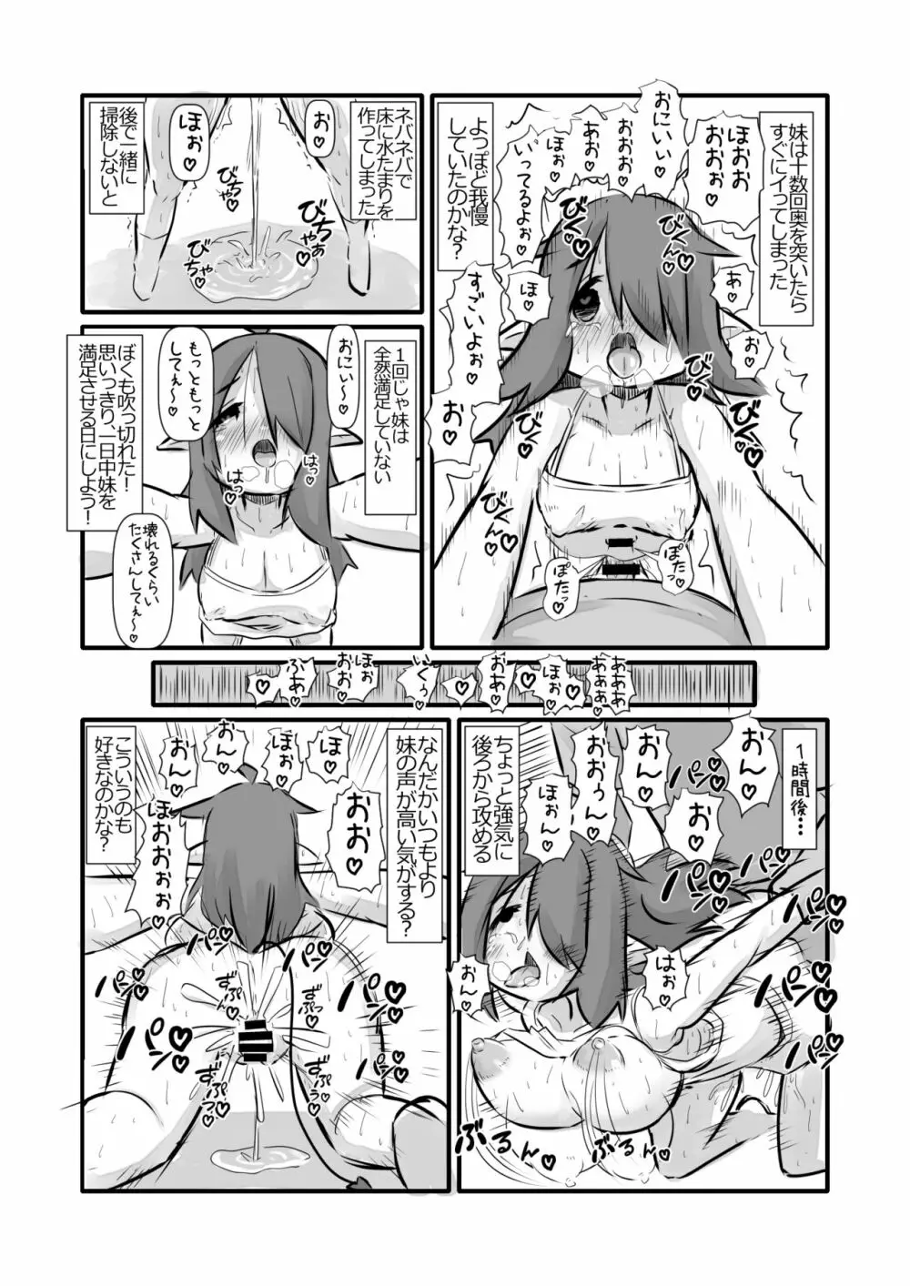 発情した巨乳妹サキュバスに襲われたけど兄として頑張る話 - page22