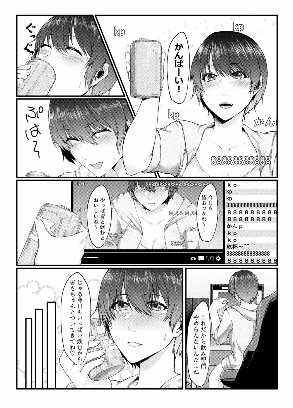 呑み配信JDが裏垢女子になるまで～NTR～ - page2