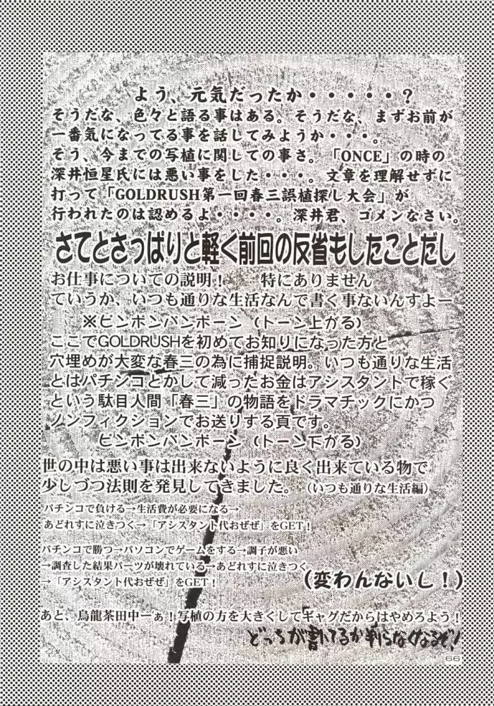(C57) [GOLD RUSH (鈴木あどれす)] ~wall~ (エクセルサーガ , ラブひな) - page65