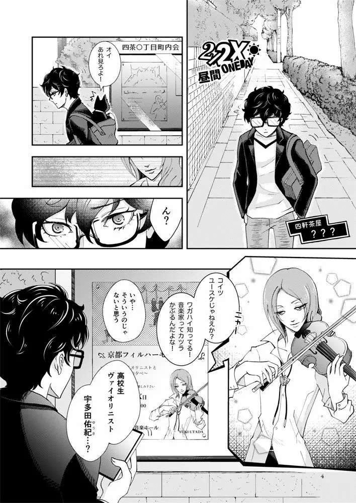 【Web再録】主喜多・初期案祐介メイン（？）漫画 - page2