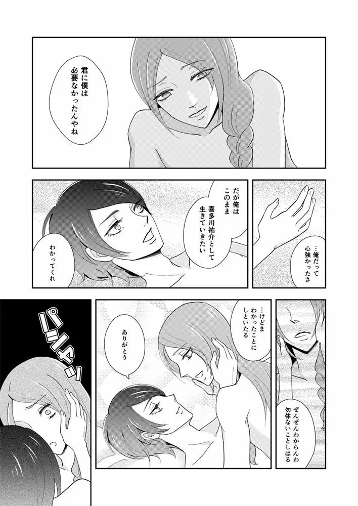 【Web再録】主喜多・初期案祐介メイン（？）漫画 - page23