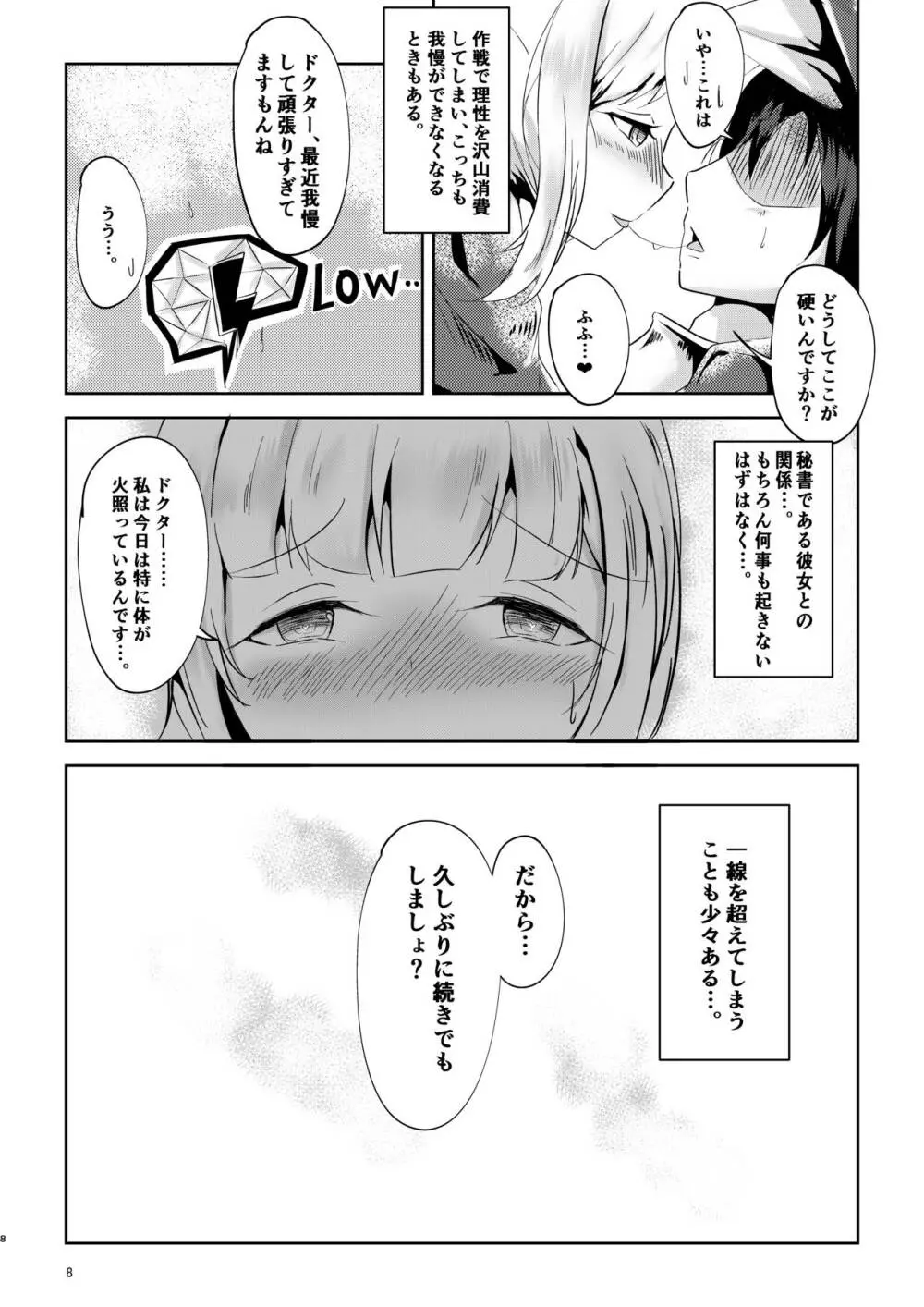 [しゃち (こきはなだ)] 真面目(?)な彼女の蒼愛ボルト (明日方舟) - page8