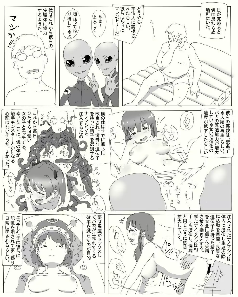 宇宙人に誘拐された男が肉体改造されてJKとセックスするお話 - page2