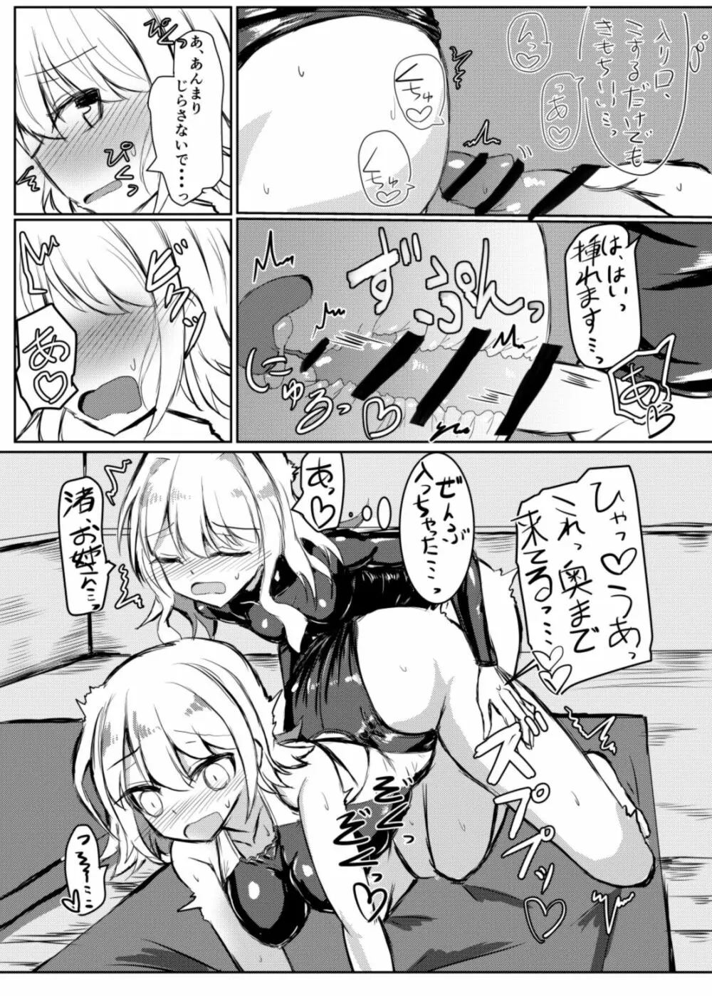 ふたなり女の子が競泳水着のお姉さんとえっちする本 - page12