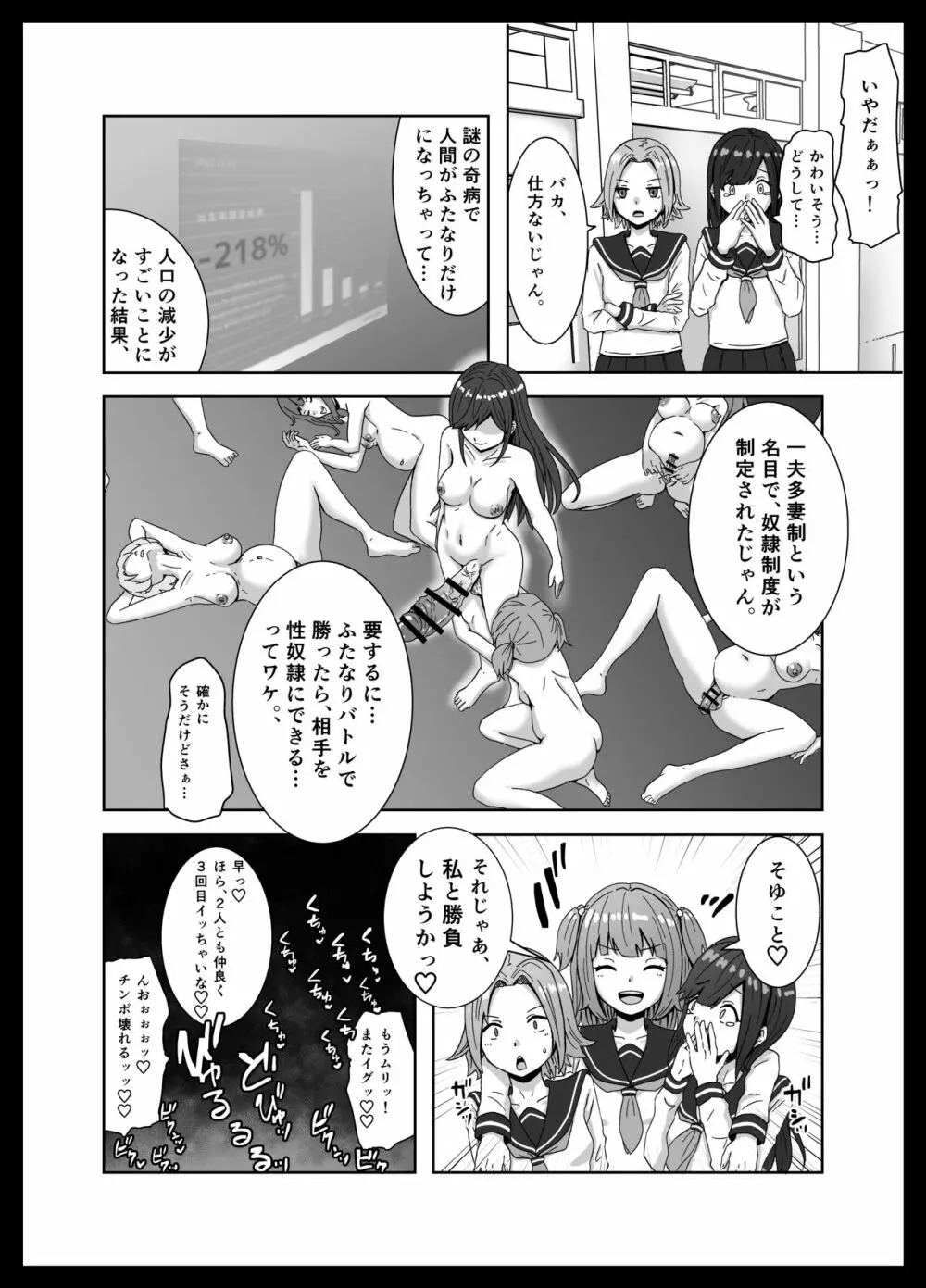 負けたら奴隷化!フタナリ連続絶頂バトル! - page6