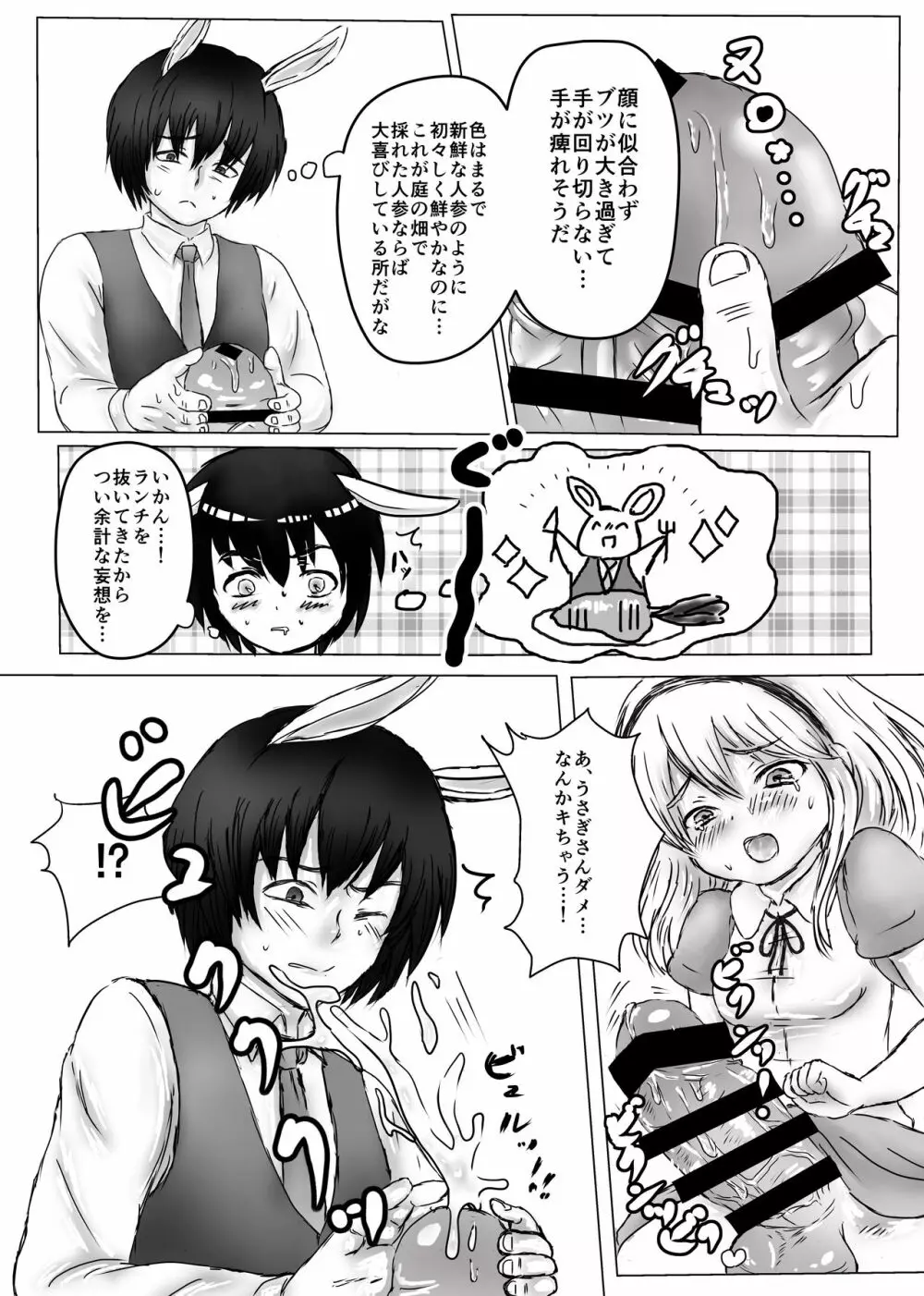 ふたなりアリスと白兎お兄さんのある昼下がりの出来事 - page11