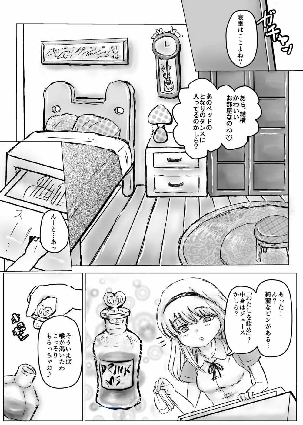 ふたなりアリスと白兎お兄さんのある昼下がりの出来事 - page5