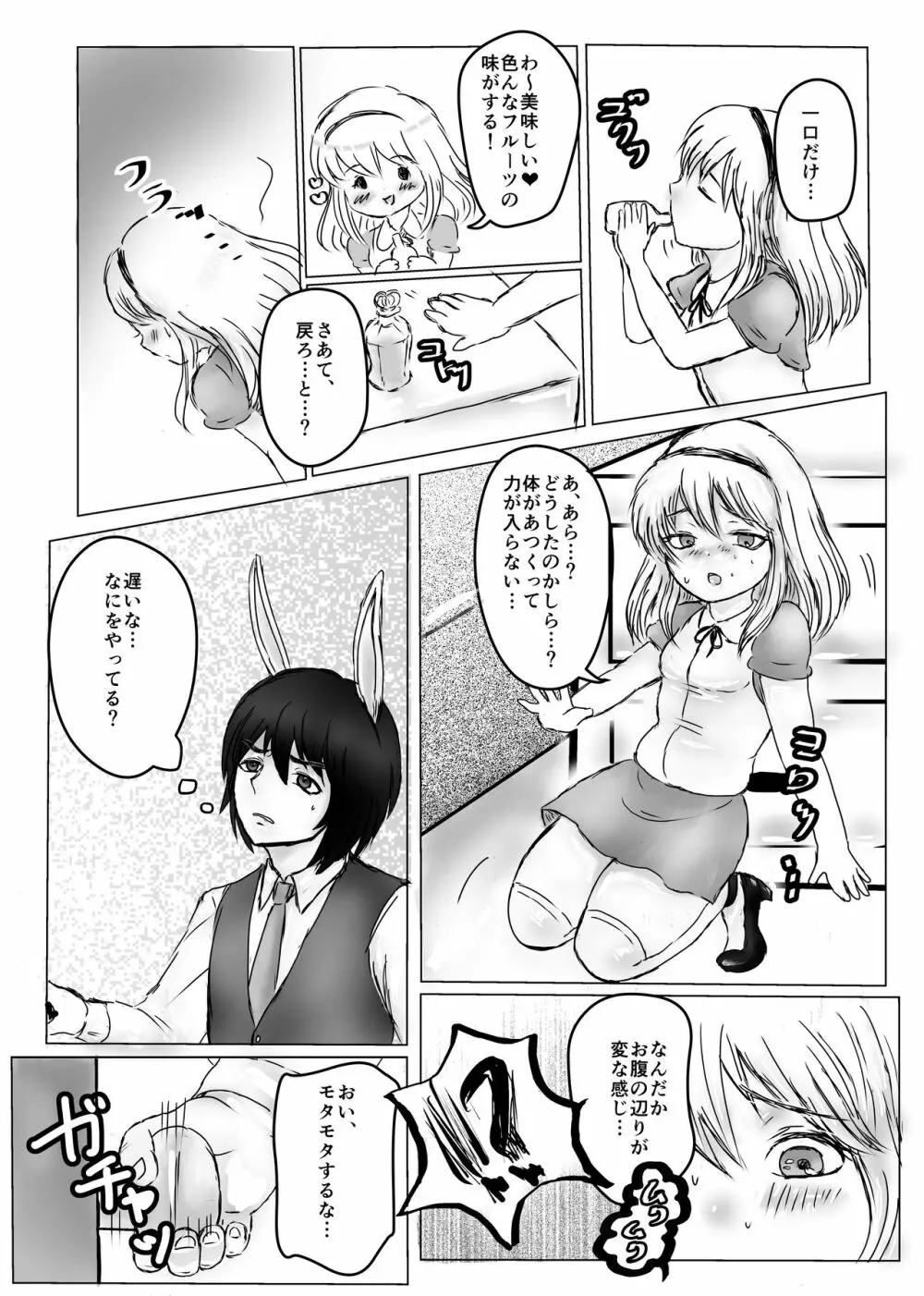 ふたなりアリスと白兎お兄さんのある昼下がりの出来事 - page6