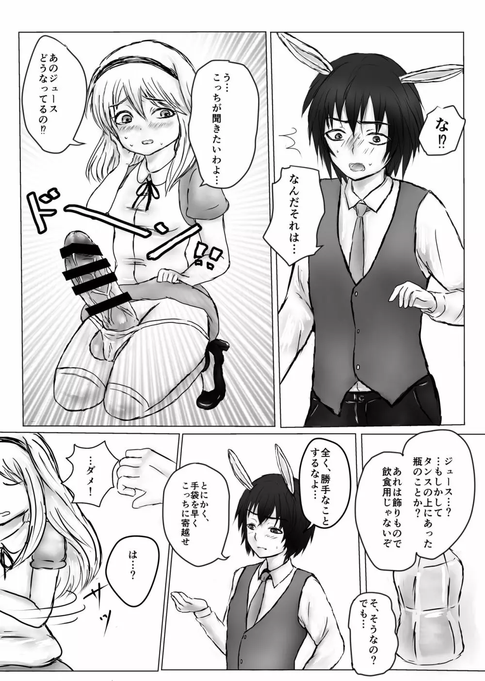 ふたなりアリスと白兎お兄さんのある昼下がりの出来事 - page7